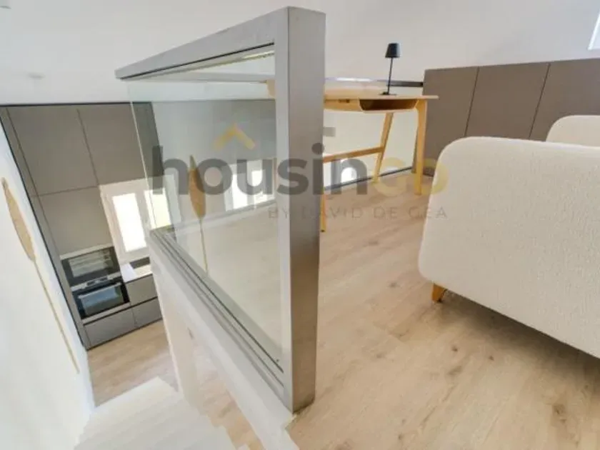 Living Room - Modern Penthouse with Central Madrid Views