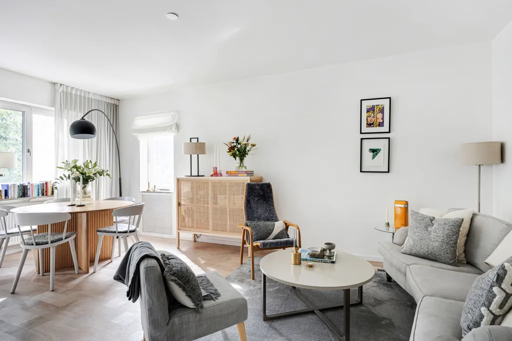 Living Room - Stylish Two-Bedroom with Garden Balcony in Brf Pukan