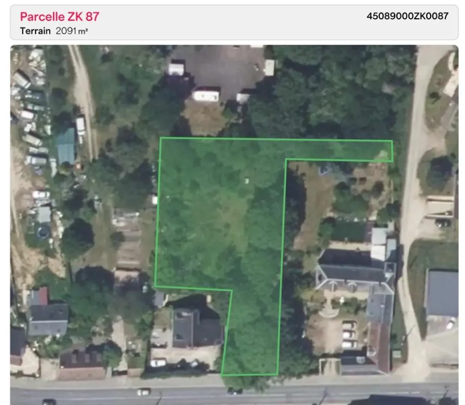 Õhuvaade - Viabilised Plot in Chécy Centre