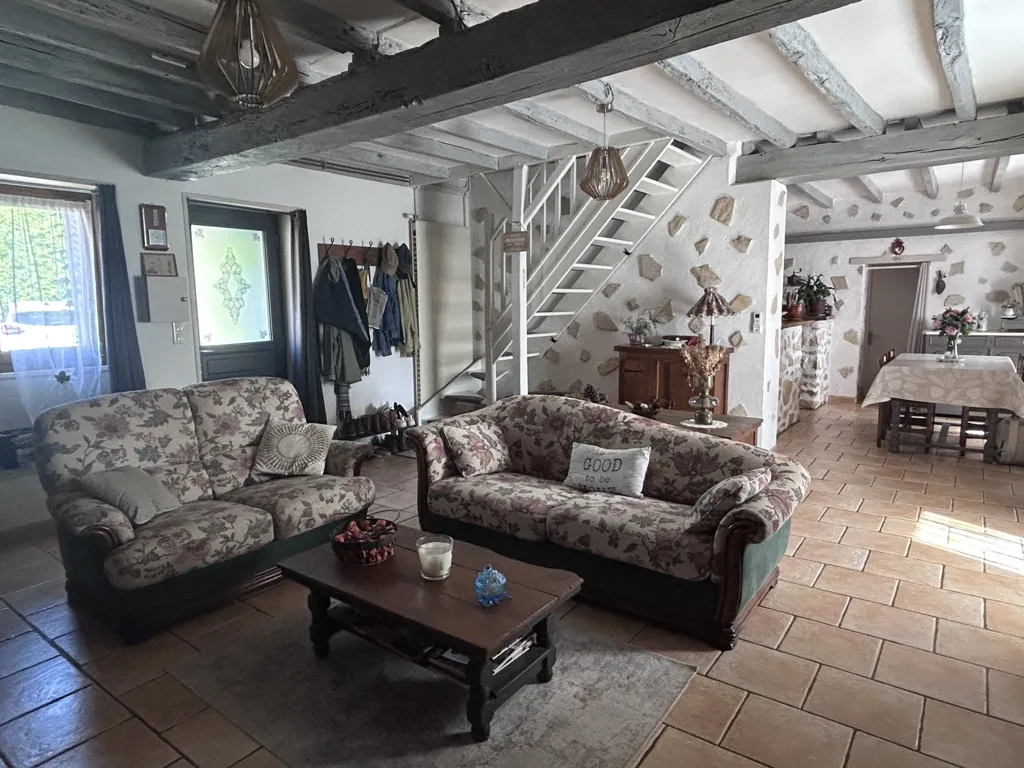 Salón - Hamlet House with Garden in Rivarennes