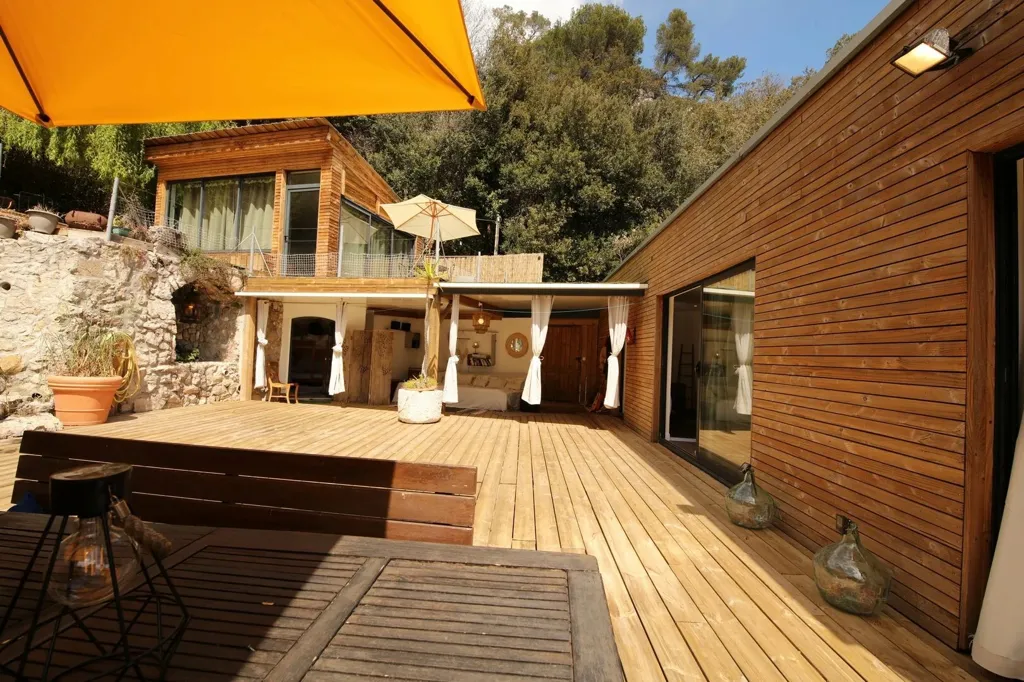 Terrasse - Villa Vue Mer avec Piscine à Eze Village