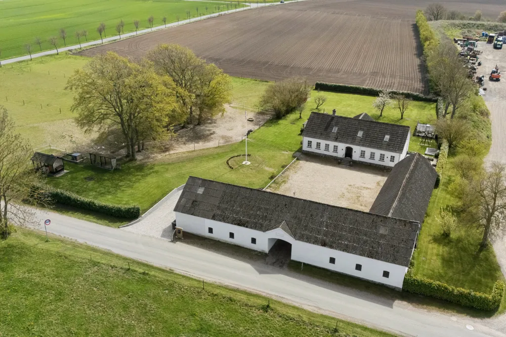 Aerial - Farmhouse with Equestrian Facilities in Haarby