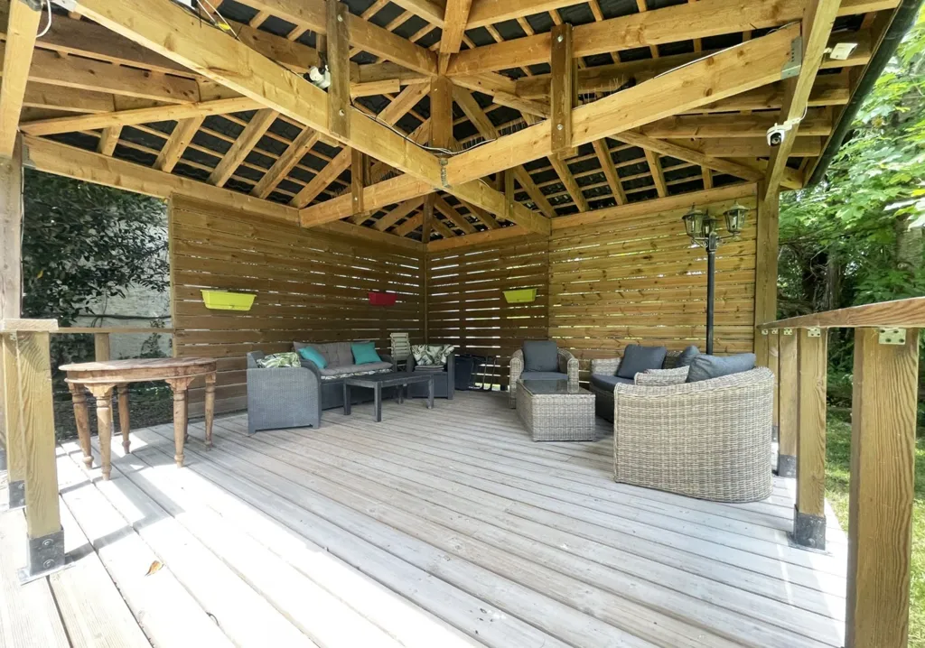 Terrasse - Château du XVIIIe avec gîte indépendant à Cognac