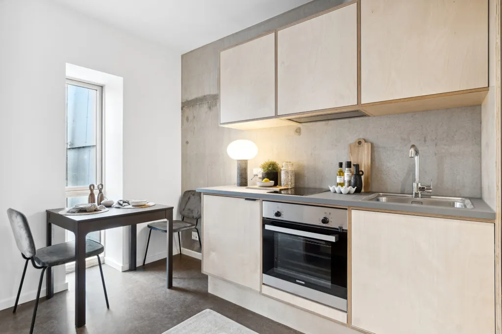 Köök - Studio Apartment with Terrace in Aarhus C