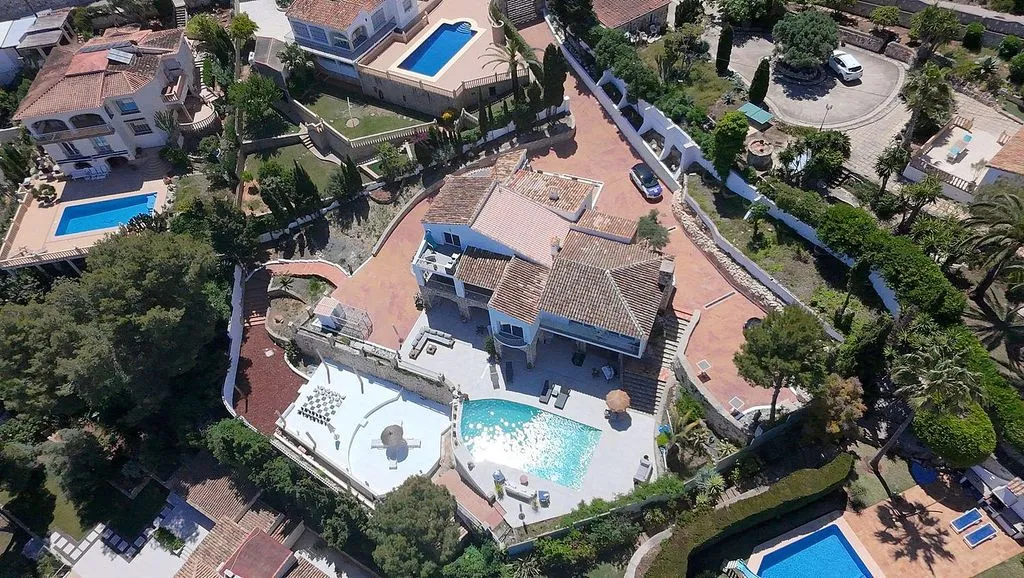 Õhuvaade - Chalet with Sea View and Pool in Cap Martí