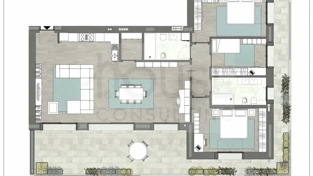 Plan - Apartment with Large Terrace in Biassono