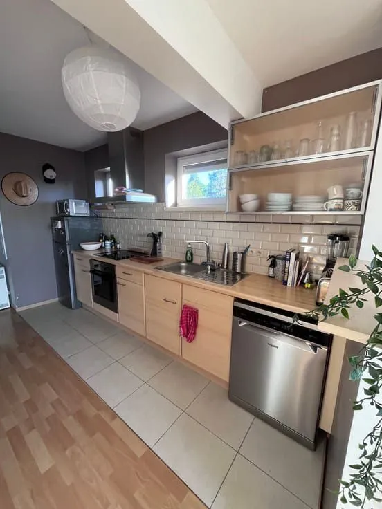 Köök - Bright Flat with Balcony in Ittre