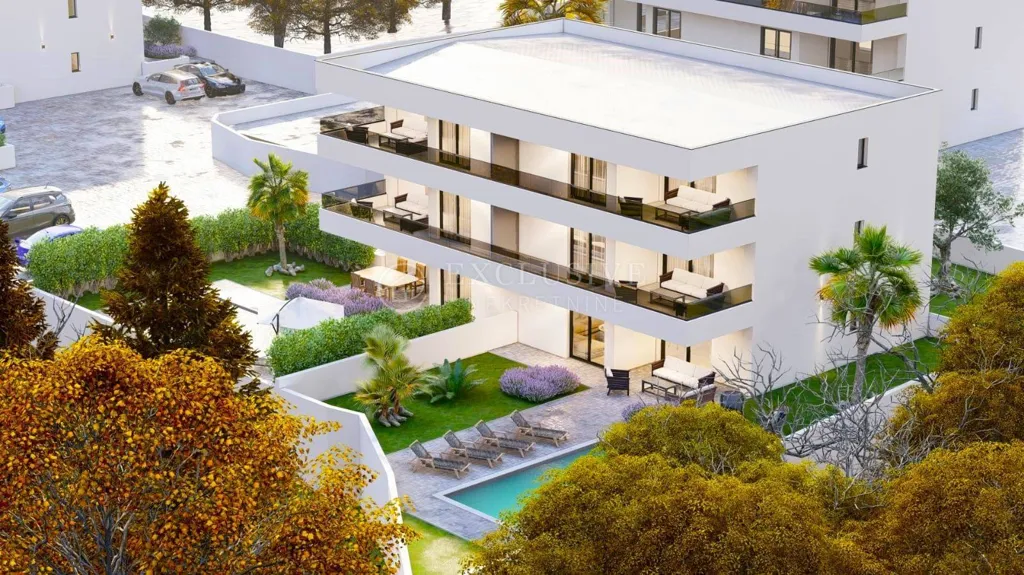 Vista aerea - Modern Apartment with Pool in Malinska