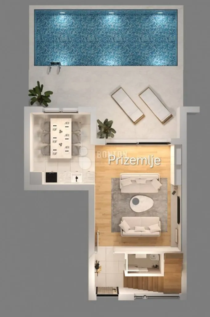 Plan - Villa with Pool in Rtina, Ražanac