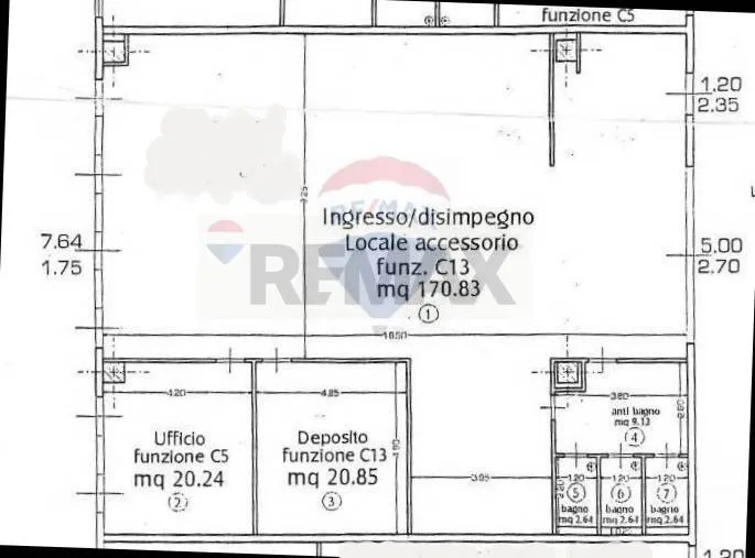 Floor Plan - Professional Space with Parking in Rovereta