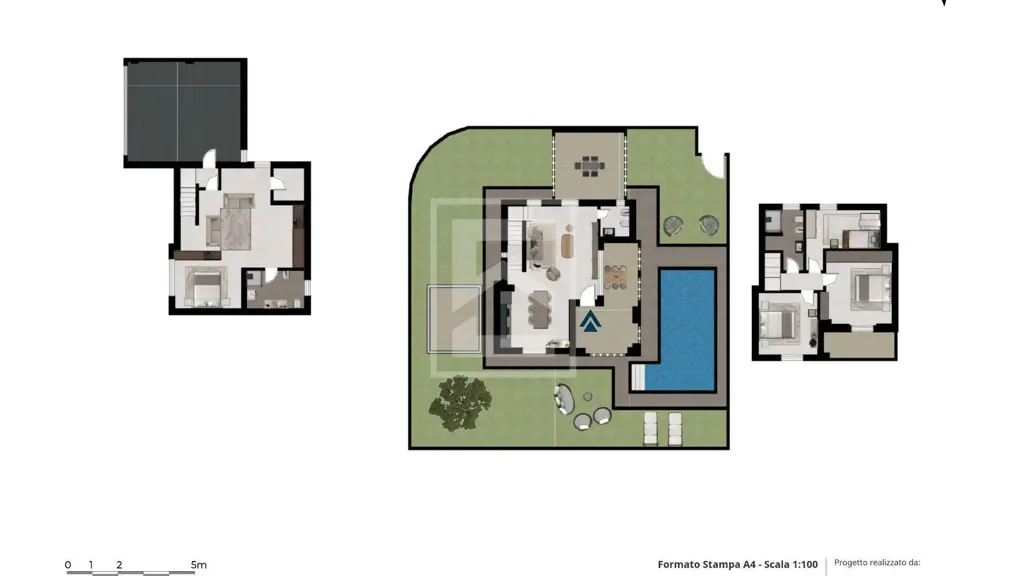 Plan - Villa with Private Pool near Lake Garda
