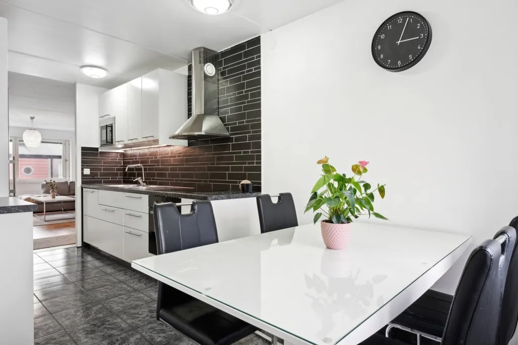 Söögituba - Modern Corner Apartment with Glass Balcony in Helsingborg