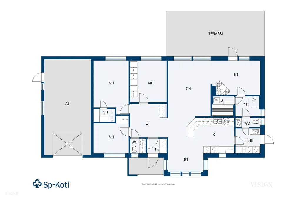 Floor Plan - Detached House with Large Terrace in Lappeenranta