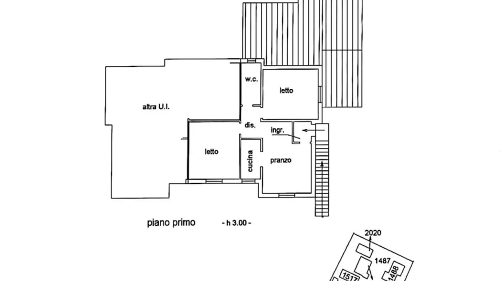 Plan - Three-Bedroom Apartment with Balcony in Cervia