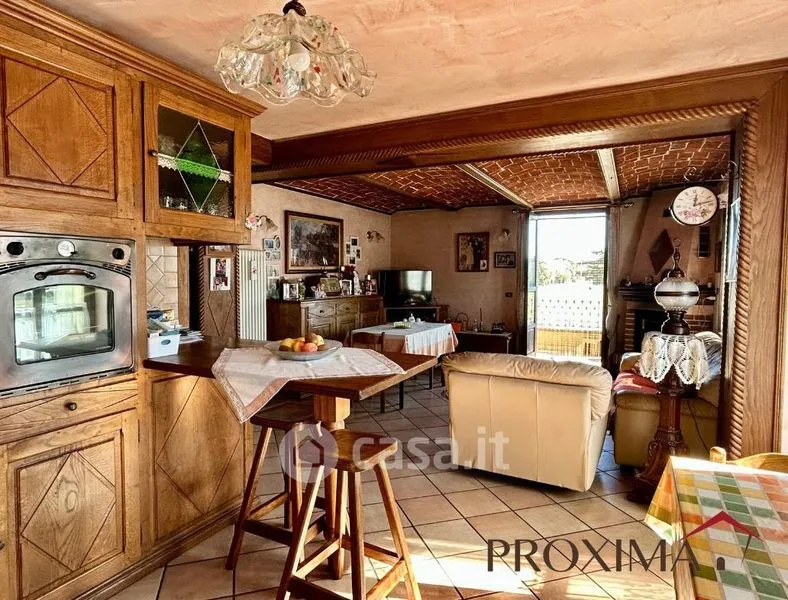Cucina - Rustic Semidetached House with Alpine View in Villanova d'Asti