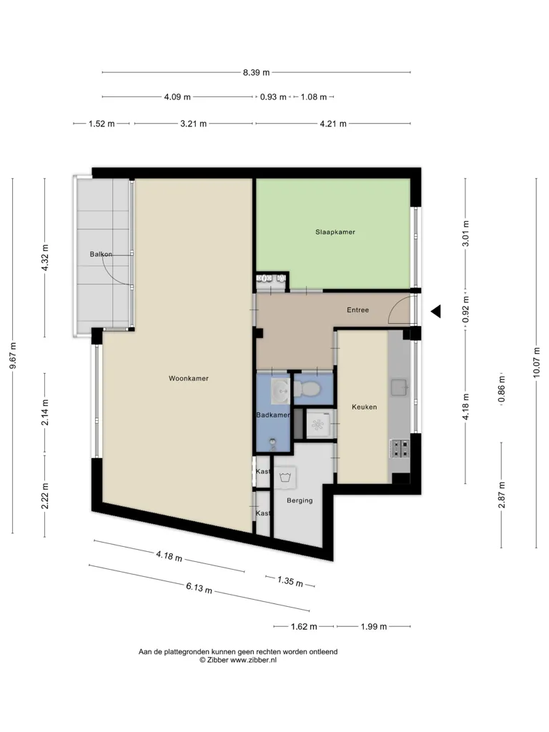 Plaan - Galerij Flat with Lift in Rotterdam Centre