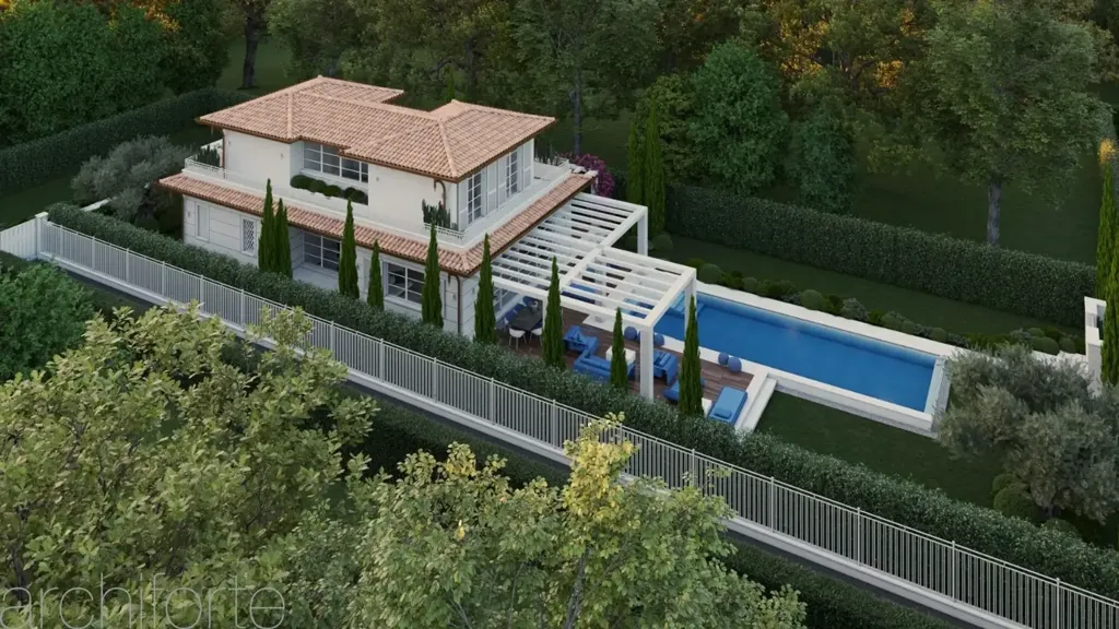 Õhuvaade - Villa with Pool in Forte Dei Marmi