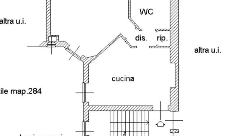 Plan - Armed Two-Bedroom Apartment in Turro, Milan