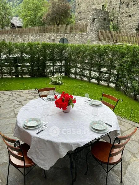 Terrass - Rustic Trilocale with Garden in La Salle