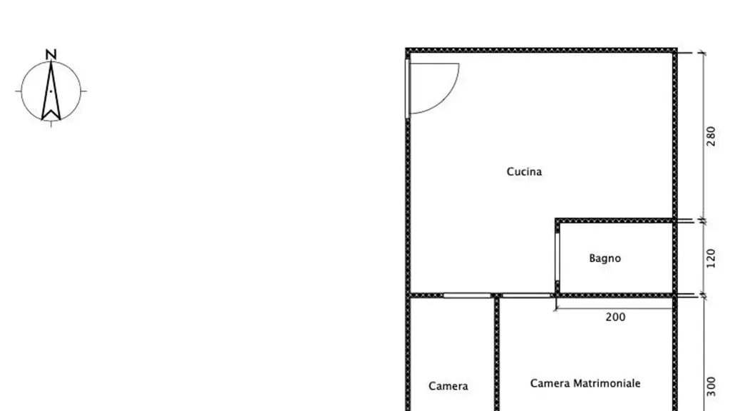 Plan - 3-Room Apartment with Balcony in Sottomarina