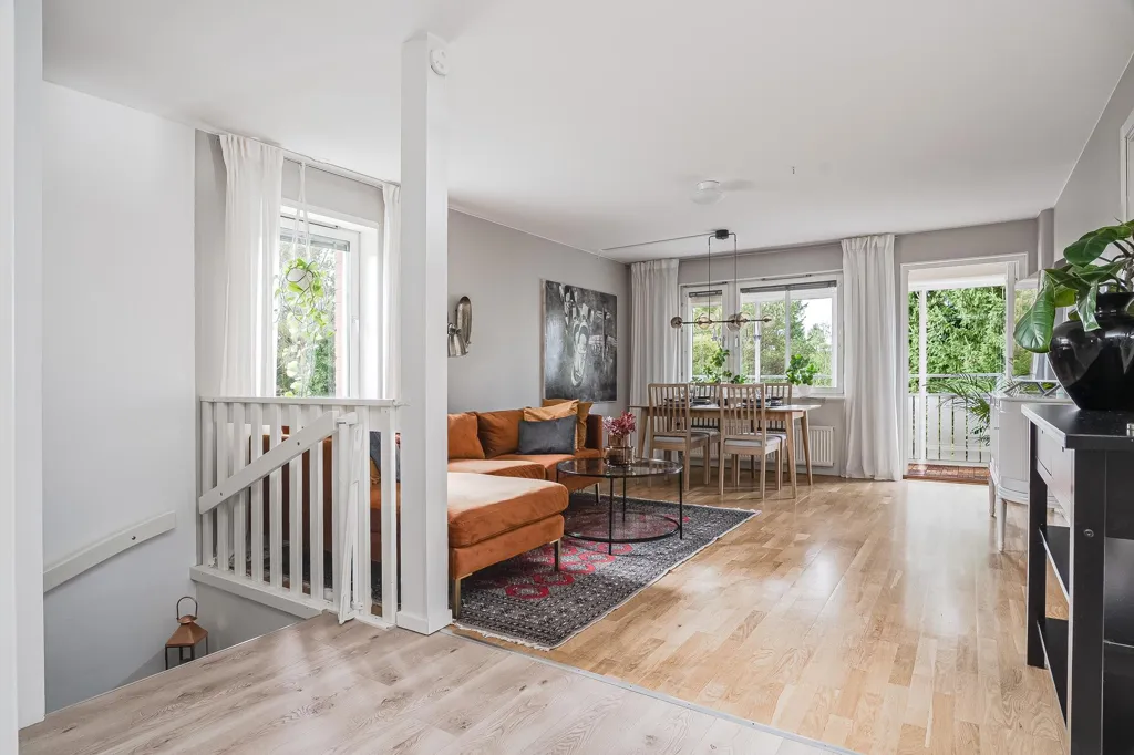Séjour - Terraced Flat with Balcony in Sundsvall