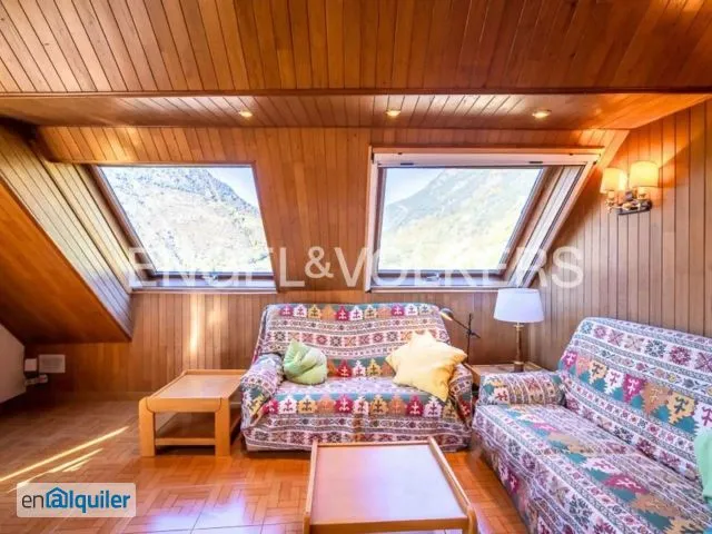 Séjour - Bright Penthouse with Funicamp Access in Encamp