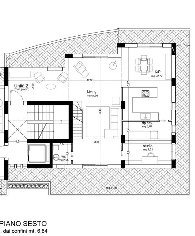 Plaan - Luxury Penthouse with Terraces in Palermo