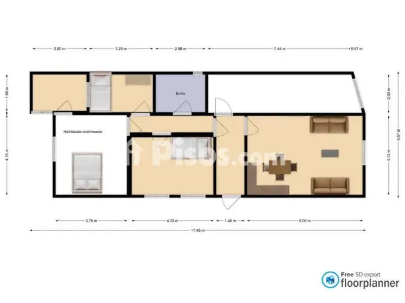 Plaan - Reformed Apartment with Balcony in Amposta