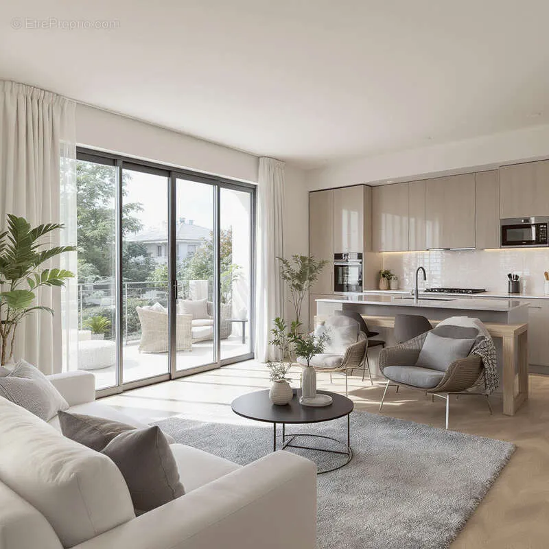 Séjour - Appartement avec Terrasses et Parking au Dernier Étage