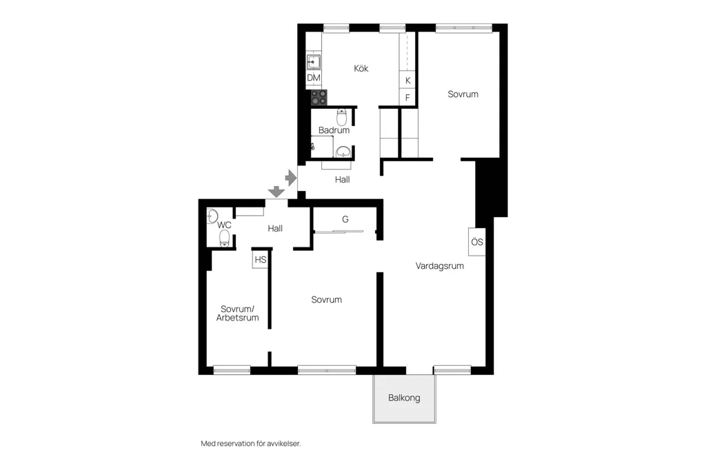 Appartement 4 pièces à Finspångs kommun