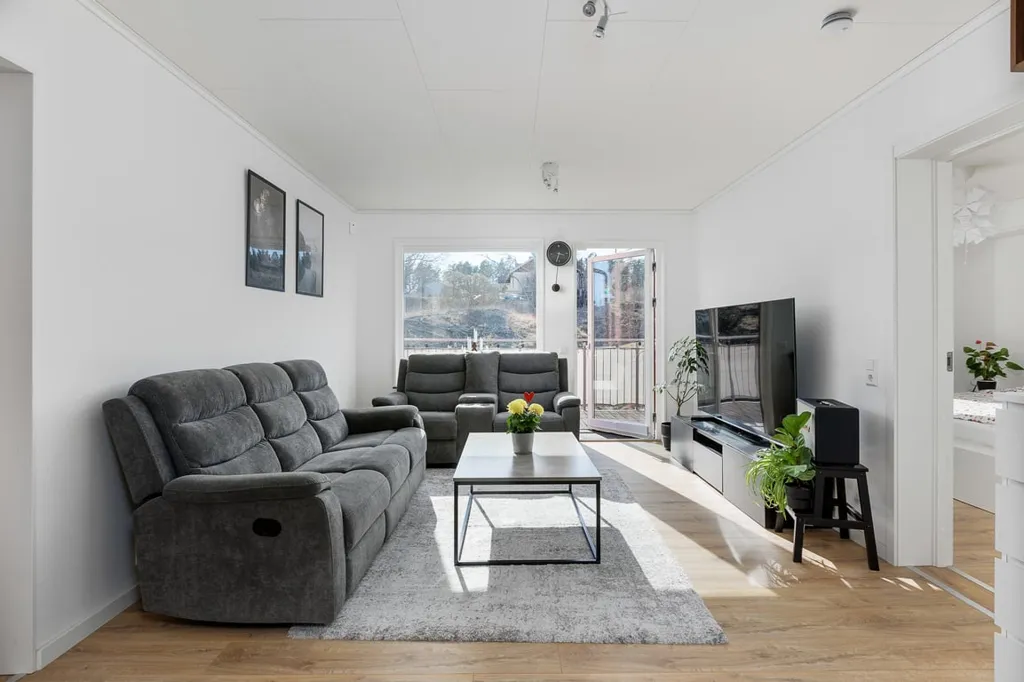 Séjour - Apartment with Large Balcony in Glasberga