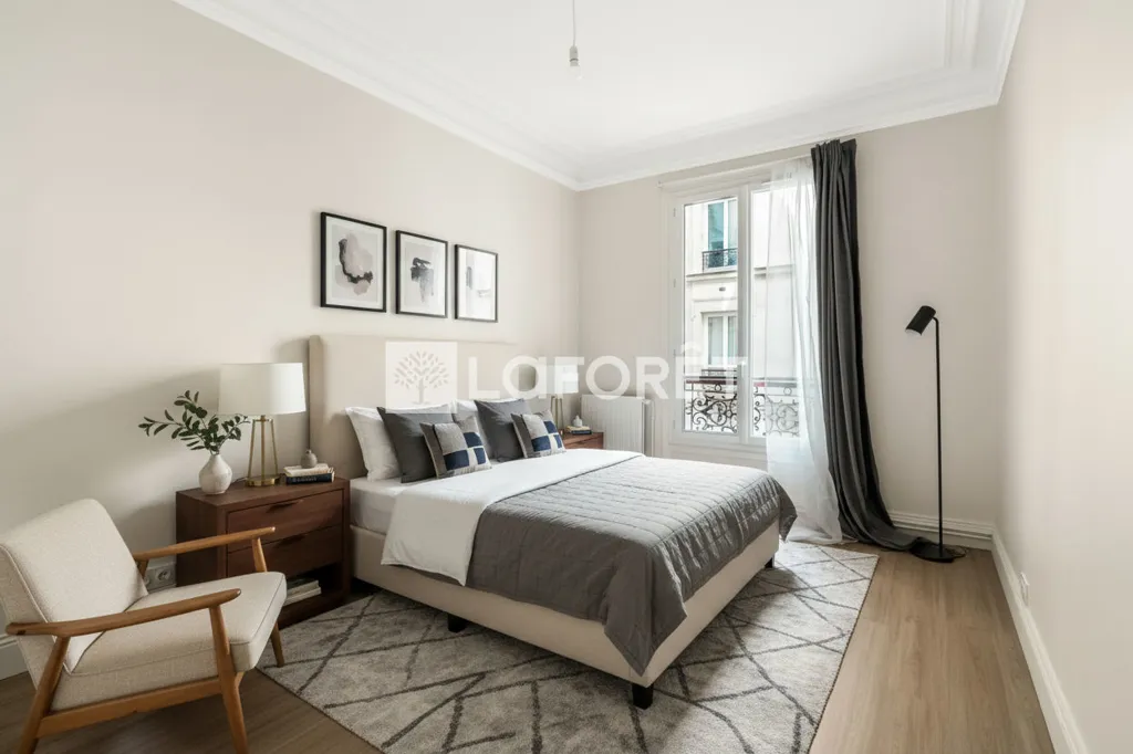 Chambres - Appartement 3 Pièces avec Ascenseur à Paris 17