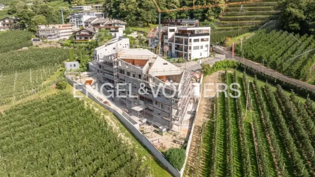 Aerial - Sustainable Apartment with Panoramic View in Silandro