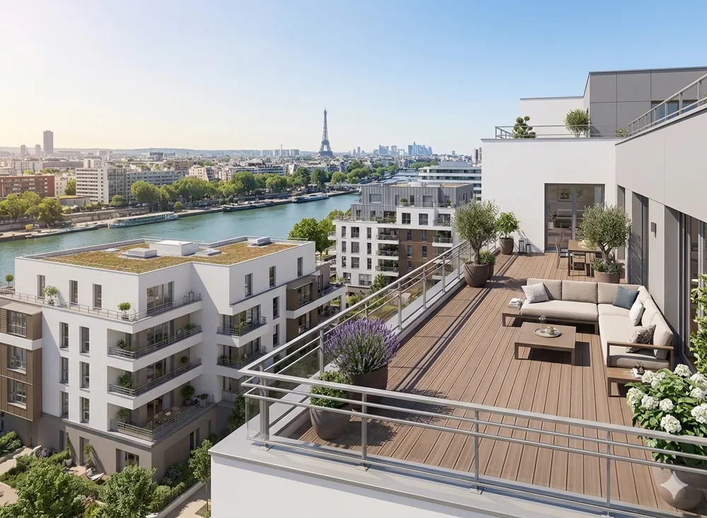 Terrasse - Duplex de Luxe avec Terrasses Panoramiques à Paris