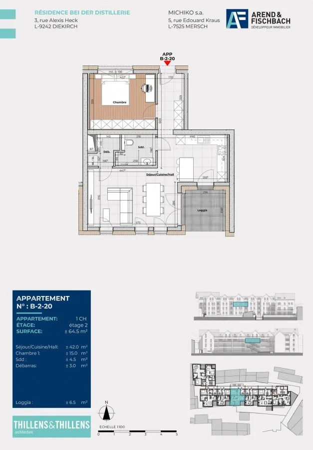 Plan - Appartement avec Balcon à Diekirch