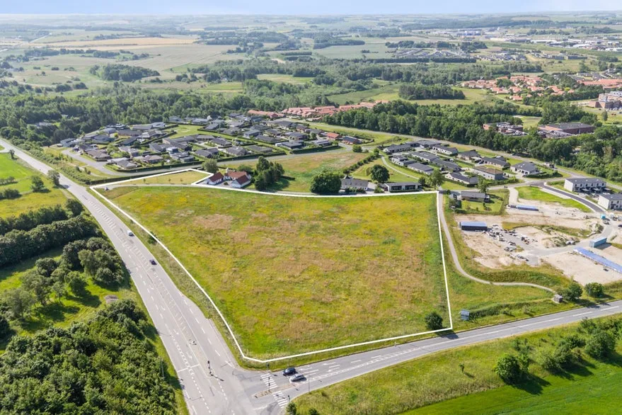 Vue aérienne - Development Plot with 48 Apartments in Paderup