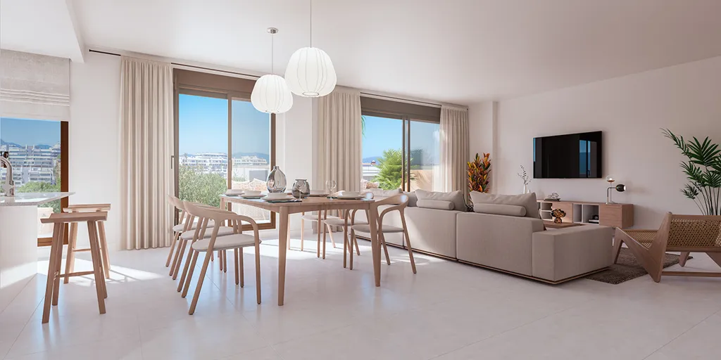 Séjour - Modern Apartment with Pool in Estepona