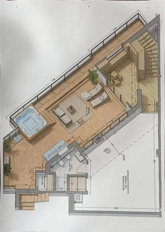 Floor Plan - Luxury Duplex Flat with Terrace in Arenys de Mar