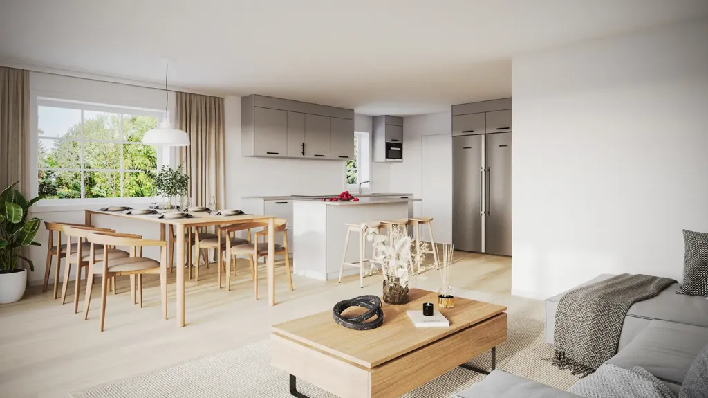 Söögituba - Newly Built Duplex with Waterfront View in Västernorrland