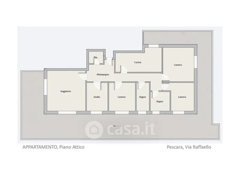 Plaan - Penthouse with 360° View in Pescara
