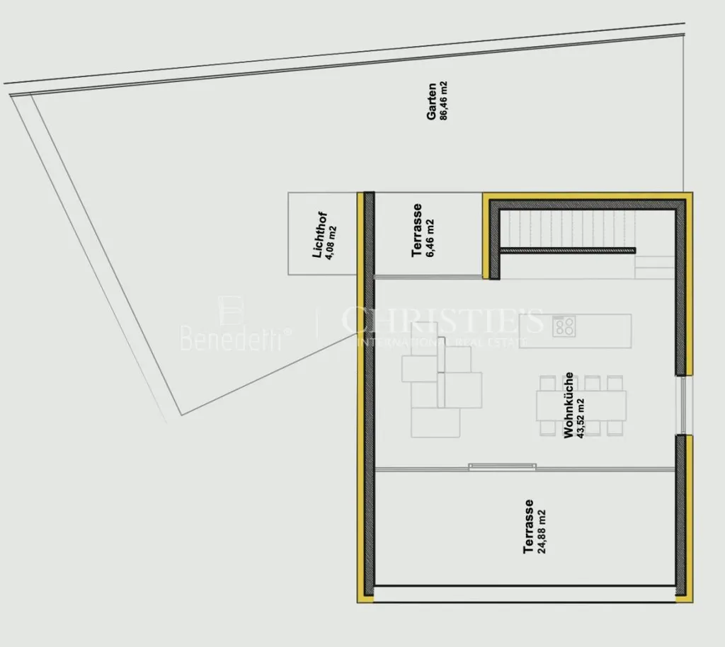 Floor Plan - Luxury Apartment with Private Garden in Brixen