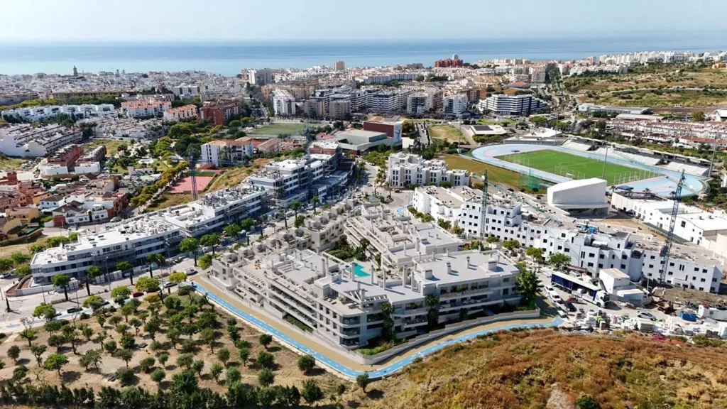 Vue aérienne - Contemporary Apartments with Pool in Estepona