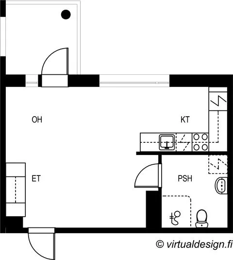 Plaan - Apartment with Balcony in Keljonkangas, Jyväskylä