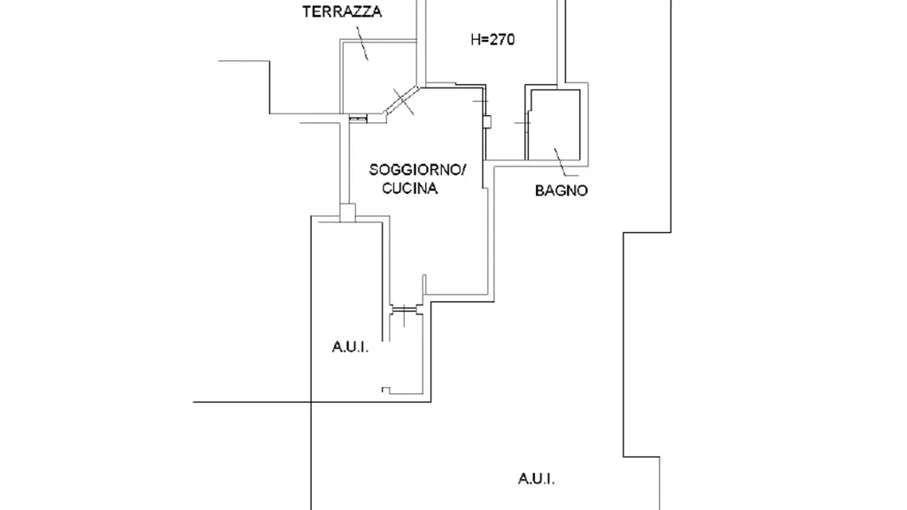 Plan - West-Facing Flat with Terrace in Ospitaletto