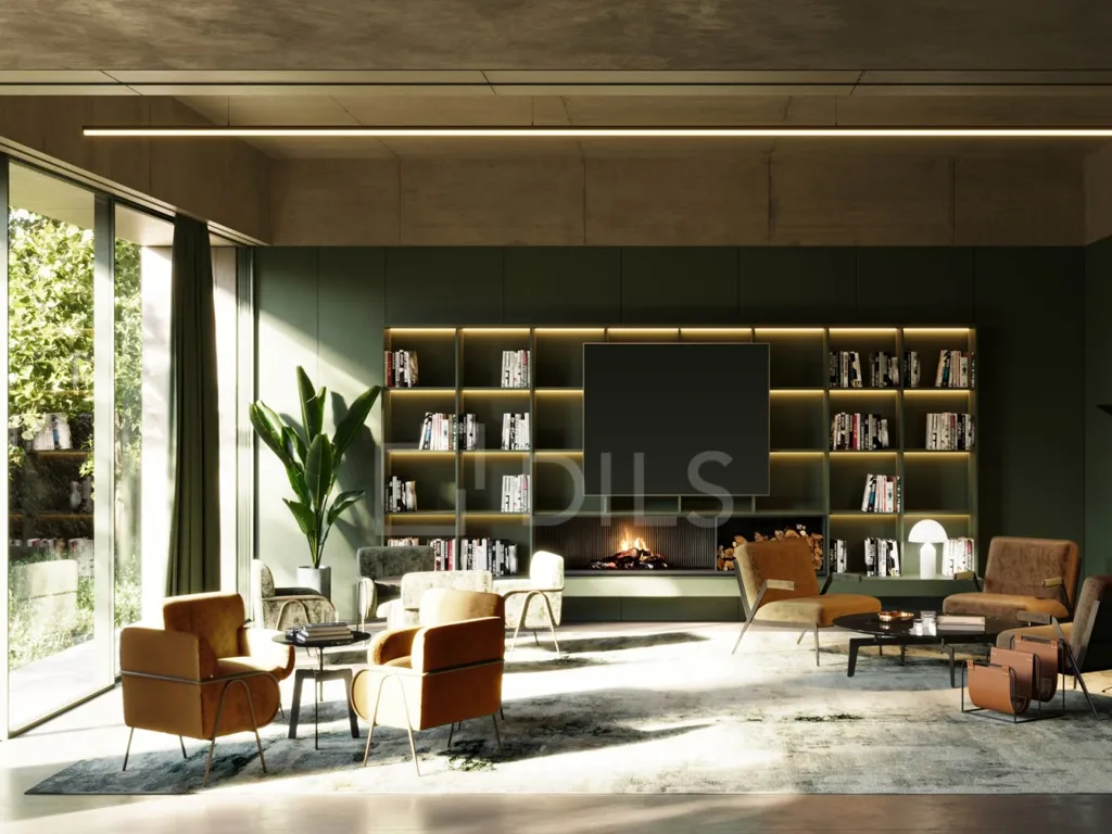Living Room - Luxury Duplex Villa in Porto's Hollywood