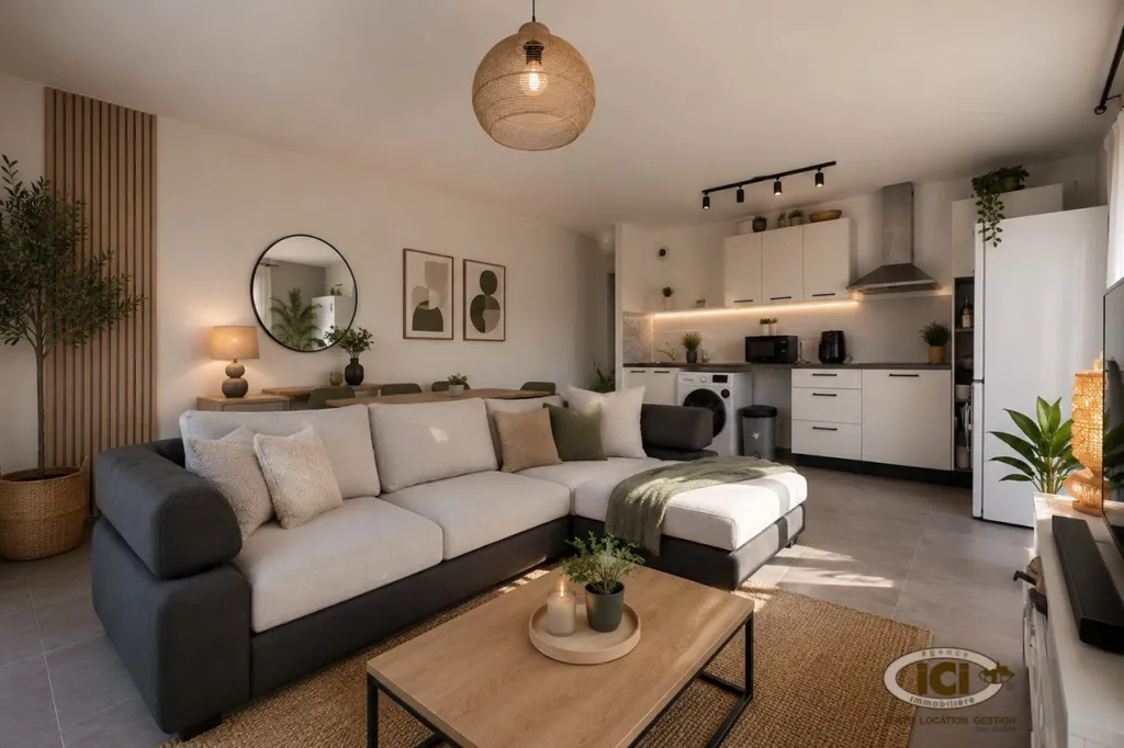 Séjour - Appartement T4 avec Vue Panoramique à Annemasse