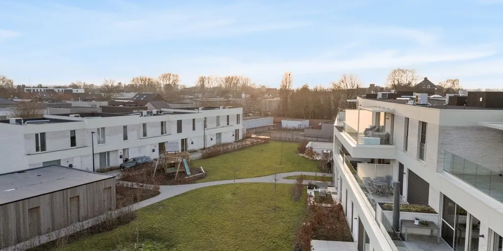 Vue aérienne - Appartement Instapprêt avec Terrasse à Anzegem