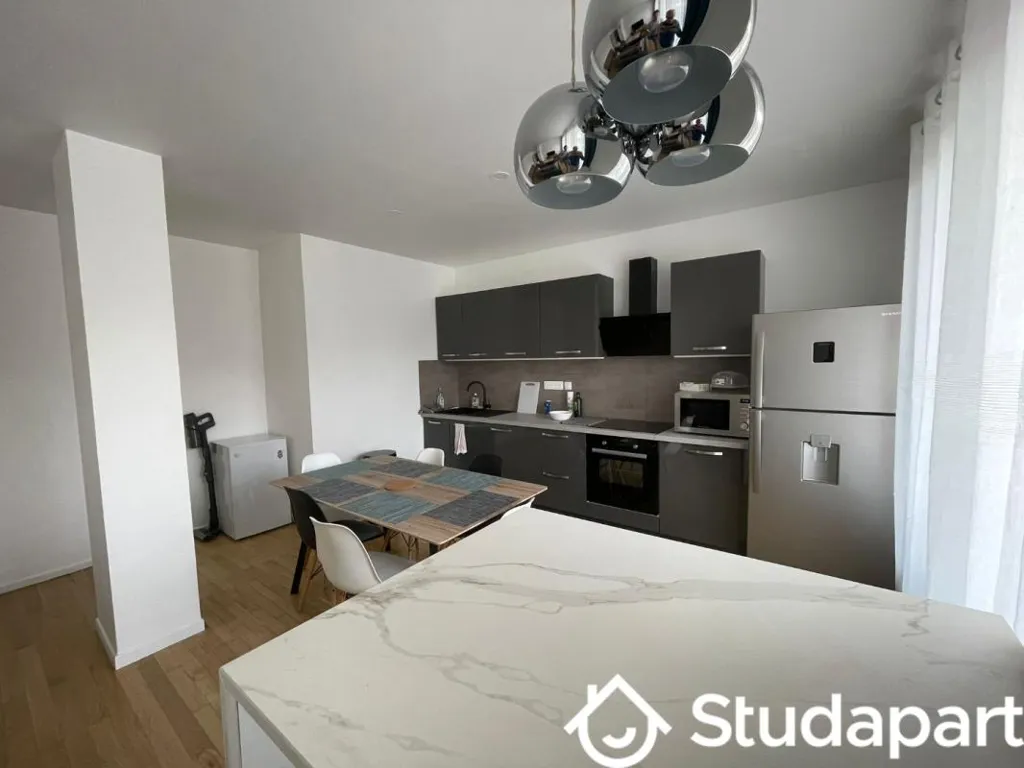 Cuisine - Chambre en Colocation Meublée avec Terrasse à Saint-Étienne