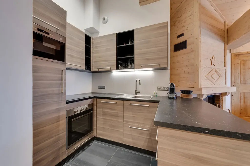 Köök - Luxury 2-Bed Flat with Balcony in Les Arcs