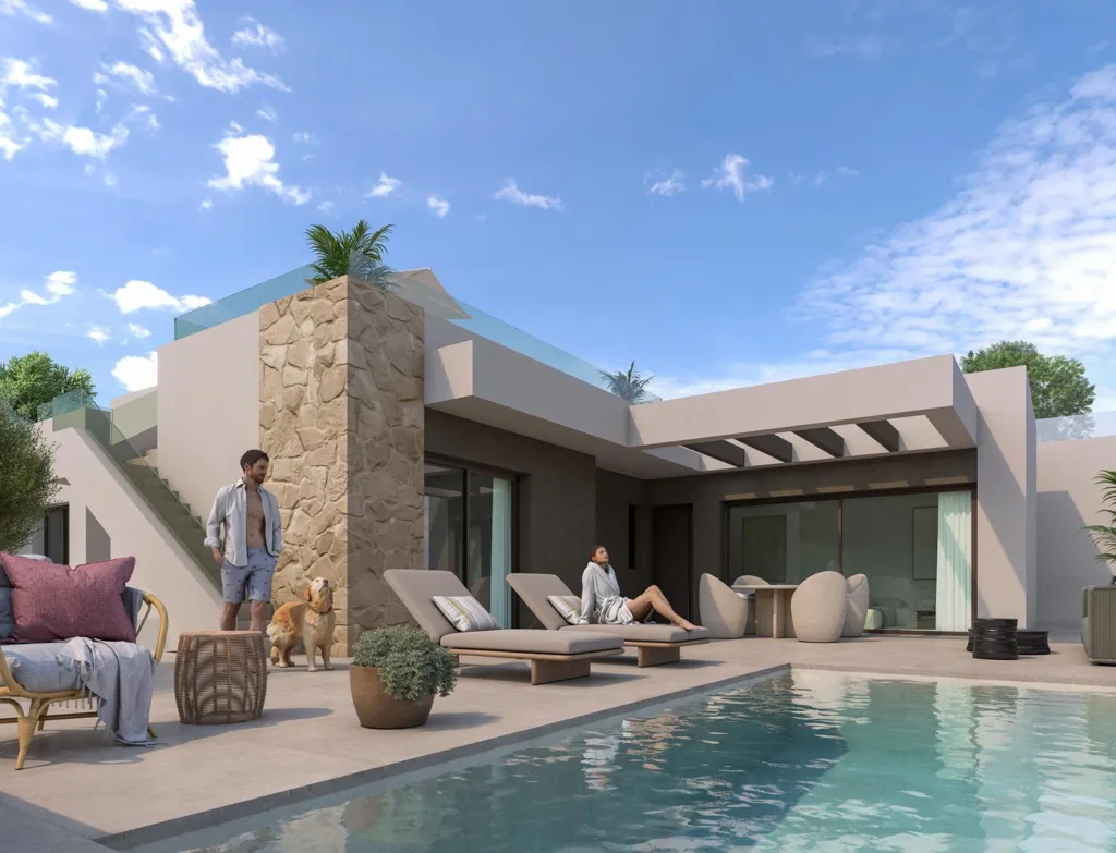 Piscine - New-Build Villa with Pool in Benijófar